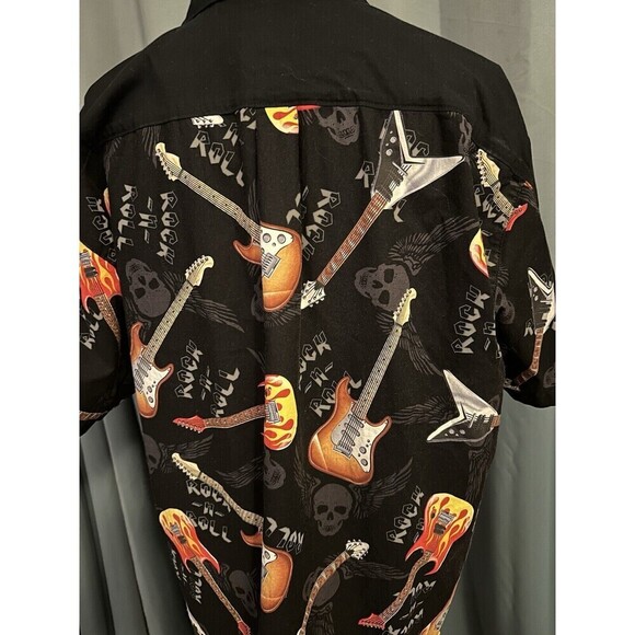 Max Boxxer USA Rock and Roll Music Guitar Short Sleeve Shirt Mens Sz EX Large - Picture 4 of 7